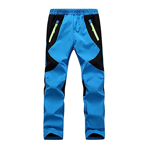 Schneehose Kinder Gefütterte Skihose Thermohose wasserdichte Atmungsaktiv Jungen Mädchen Wanderhose Große Größen mit Tasche Funktionshose Sport Matschhose Winddicht Winterhose Softshellhose von Guotobe