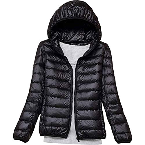 Übergangsjacke Damen Elegant Pufferjacke Steppjacke mit Tasche Outdoor Wintermantel Große Größen Kurze Daunenjacke mit Reißverschluss Winddicht Winterjacke Einfarbig Sportjacke von Guotobe