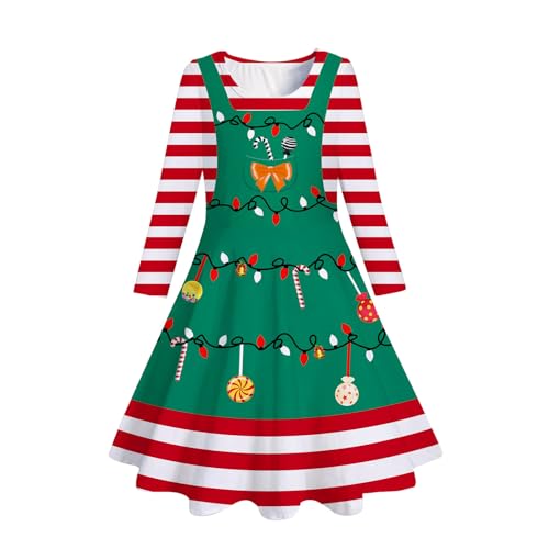 Weihnachtskleid Mädchen Lässig Sweatkleid Weihnachtsoutfit Prinzessin mit Weihnachten Gedruckt Dress Leicht Weicher Weihnachts Kleider Große Größen Swing Kleid Lose Kleid Langarm Freizeitkleidn von Guotobe