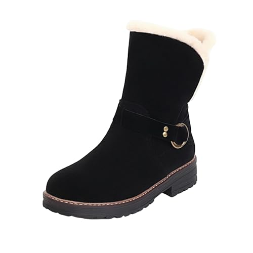 Winterstiefel Damen Wasserdicht Gefüttert Schneestiefel Winterstiefel Outdoor Fashion Winterschuhe Wandern Leicht Schuhe Winter Warm Weite Schlupfstiefel Große Größen Winterboots Sport Stiefeletten von Guotobe