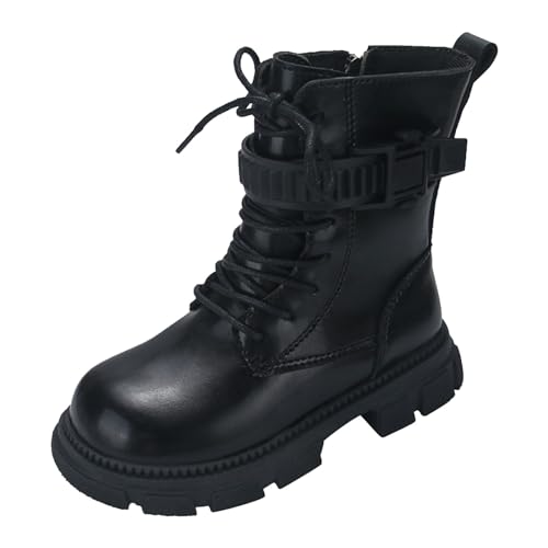 Winterstiefel Kinder Große Größen Kinderschuhe Wanderstiefel rutschfeste Comfort Stiefeletten Outdoor Warm Schuhe Weiß Weichsohlen Winterstiefel Trekking Schneestiefel Schwarz Winterschuhe von Guotobe