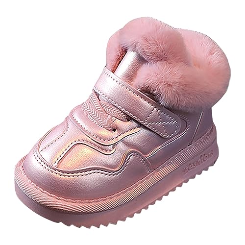 Winterstiefel Kinder rutschfeste Winterboots Kinderschuhe Schwarz Große Größen Schlupfstiefel Outdoor Comfort Winterschuhe Weichsohlen Weiß Boots Thermo Winterstiefel Trekking Schuhe von Guotobe