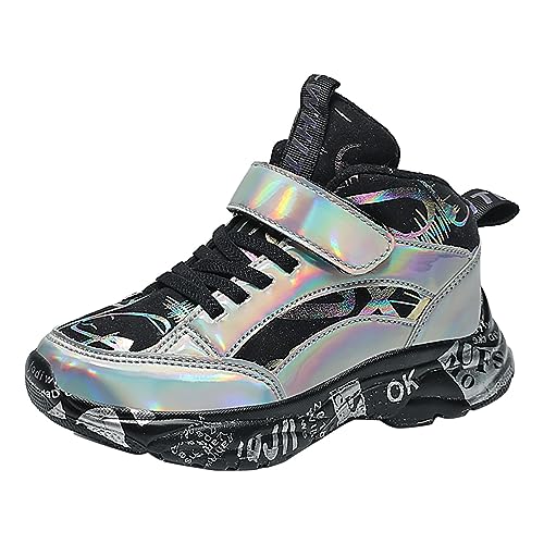 Winterstiefel Mädchen Comfort Schneestiefel Stiefeletten Schwarz Warm Winterschuhe Große Größen Outdoor Boots Weichsohlen Thermo Schuhe Fashion Stiefel Gefüttert Kinderschuhe von Guotobe