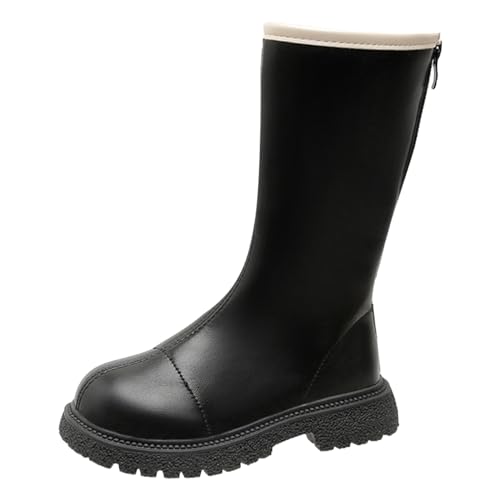 Winterstiefel Mädchen Thermo Boots Kinderschuhe Weichsohlen Trekking Stiefeletten Weiß Fashion Schuhe Comfort Schwarz Schlupfstiefel Outdoor Winterstiefel Warm Wanderstiefel von Guotobe