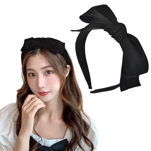Guozihao Schwarzes Haarband mit Schleife und geknoteten Schleifen, großes Haar-Accessoire für Damen und Mädchen Guozihao Schwarzes Haarband mit Schleife und geknoteten Schleifen, großes Haar-Accessoire für Damen und Mädchen von Guozihao