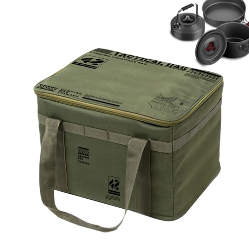 Gupcaqosjw Camping Aufbewahrungsorganizer, 42L Campküchen Organizer Tasche, Wasserdichter Faltbarer robuster Behälter mit Griffen für Wohnheim Küche Lebensmittel Fitness Umzug Wäsche Universität von Gupcaqosjw