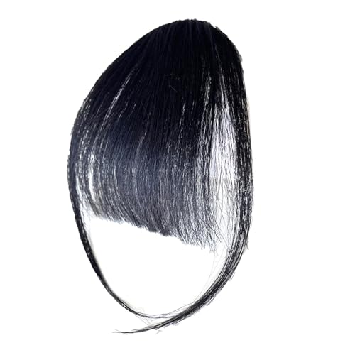 Gupcaqosjw Echthaar-Pony-Clip,Wispy Bangs-Haarspange,Clip-In-Stirn-Pony für Damen mit menschlichem Pony - Haarverlängerungen, Pony, decken dünner werdendes Haar ab, tragen täglich Haarteile für von Gupcaqosjw