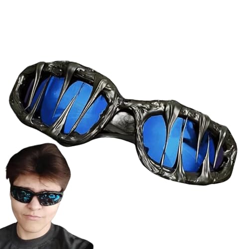 Gupcaqosjw Gotische Brille,Lustige Brillen Für Erwachsene - UV400 Schutz Stylische Dunkle Mode Sonnenbrille Für Frauen Urlaub Konzert Party von Gupcaqosjw