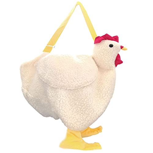 Huhn-Geldbörse, flauschige Henne-Umhängetasche, Plüsch-Handtaschen, Cartoon-Hahn, Schultertasche für Mädchen und Frauen, Schwanz, Einheitsgröße von Gupiar