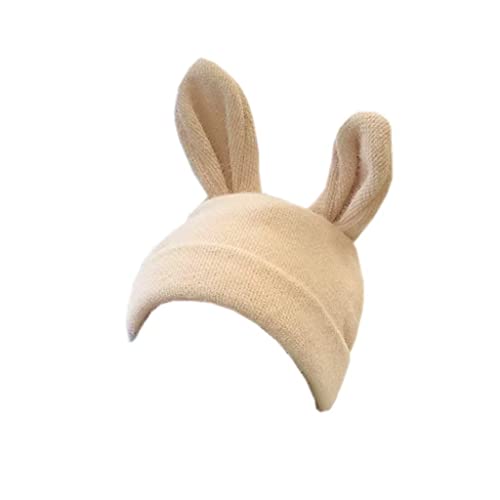 Gupiar Unisex Beanie Mütze Sherpa Mütze Winter Trapper Peruvian Cap, Khaki-bunny ear von Gupiar