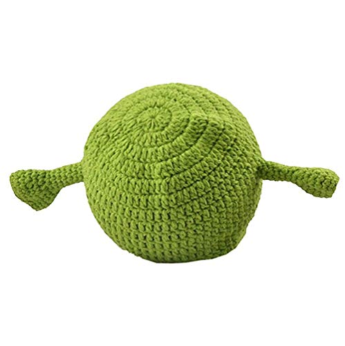 Gupiar Unisex Shrek Ohren Hats Two Sensor Antennen Beanies Strickmütze Grün Beanie Erwachsene Winter Lustige Kostüme für Cosplay von Gupiar