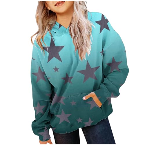 Guqmjde Kapuzenpullover für Mädchen Hoodie Teenager Sweatshirt Kinder Pullover Casual Hoodies Jogging Sportbekleidung Gym Oberteil Bedrucktes Klamotten Freizeit Kleidung Gold 140 von Guqmjde