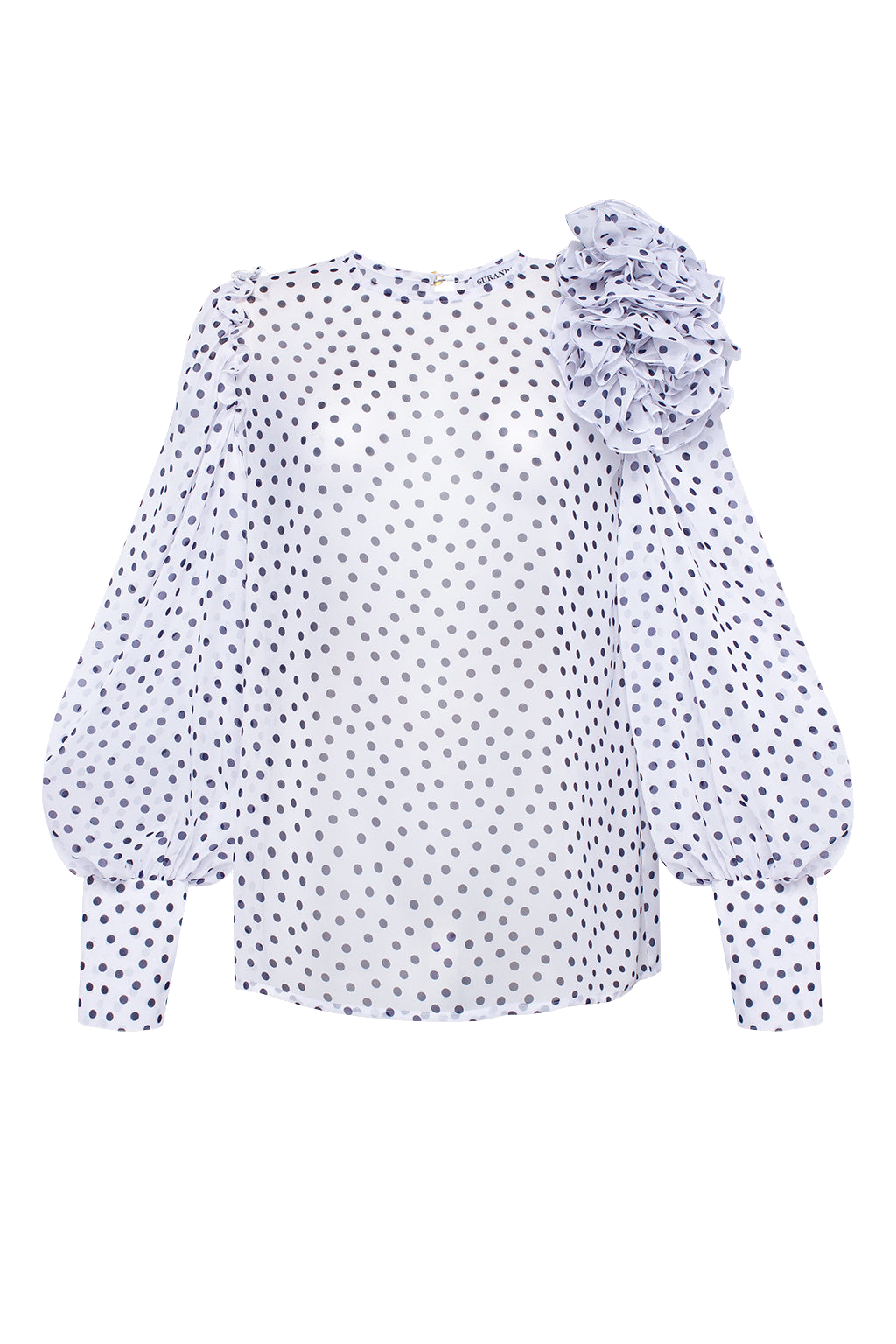 Polka Dot Blouse with Flowers von Guranda