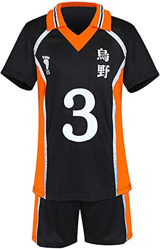 Gurbanton Anime Kostüm Jersey Karasuno High School Volleyball Uniform Cosplay Shirt Shorts, 3-Azumane Asahi, M Gurbanton Anime Kostüm Jersey Karasuno High School Volleyball Uniform Cosplay Shirt Shorts, 3-Azumane Asahi, M von Gurbanton
