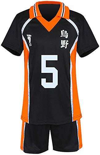 Gurbanton Anime Kostüm Jersey Karasuno High School Volleyball Uniform Cosplay Shirt Shorts, 5-Tanaka Ryunosuke, Large von Gurbanton