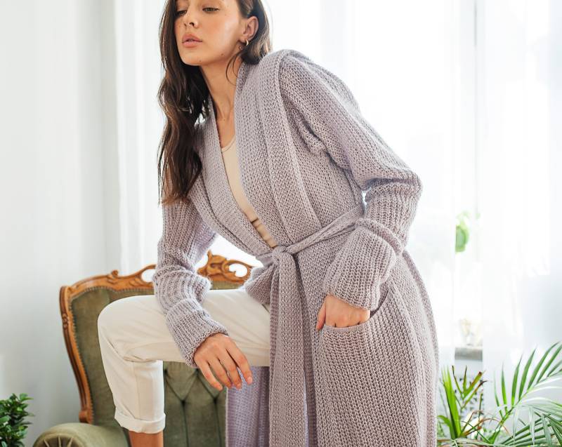 Mohair Strickjacke, Grau Lange Strickte Übergroße Häkeln Boho Kimono, Plus Größe Kleidung, Offene Front Strickjacke Mohair Strickjacke, Grau Lange Strickte Übergroße Häkeln Boho Kimono, Plus Größe Kleidung, Offene Front Strickjacke von GurenkovaKnitwear