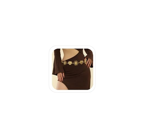 Western Concho Kettengürtel Cowgirl Taillenkette Gürtel Frauen Vintage Gold Metall Körperkette für Kleider und Jeans, 101,6 cm, Gold, Einheitsgröße Western Concho Kettengürtel Cowgirl Taillenkette Gürtel Frauen Vintage Gold Metall Körperkette für Kleider und Jeans, 101,6 cm, Gold, Einheitsgröße von Guroenky
