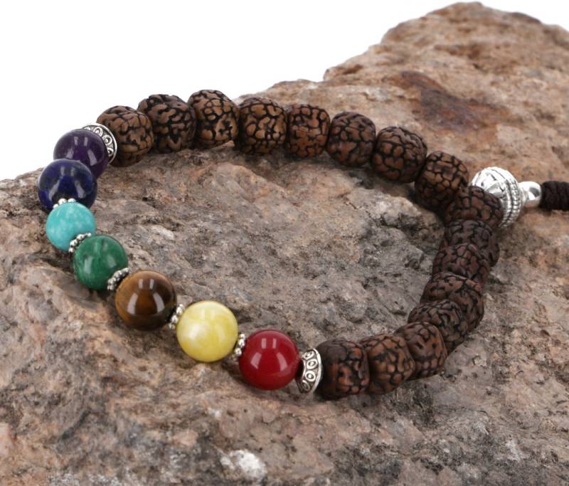 Guru-Shop Armreif 7 Chakran Mala Armband, Handmala mit.. von Guru-Shop