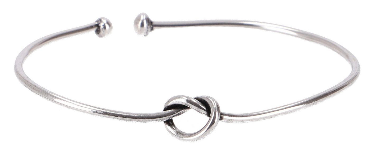 Guru-Shop Armreif Armspange, Spange Messing Knoten - silber von Guru-Shop