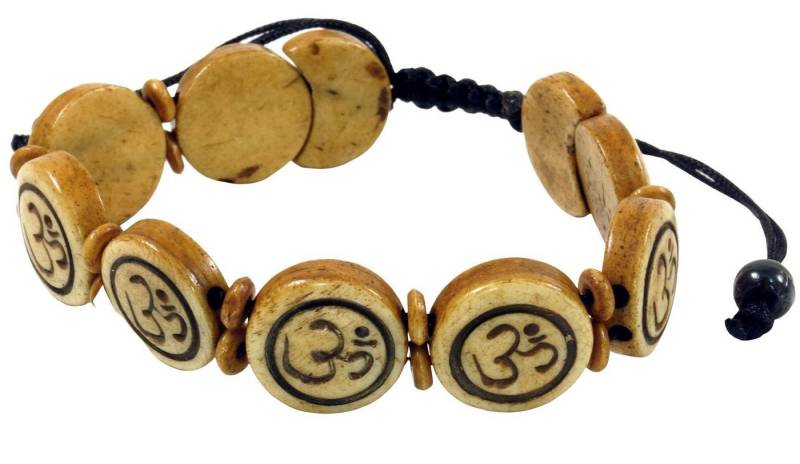 Guru-Shop Armreif Buddhistisches Armband OM - braun Modell 9 von Guru-Shop