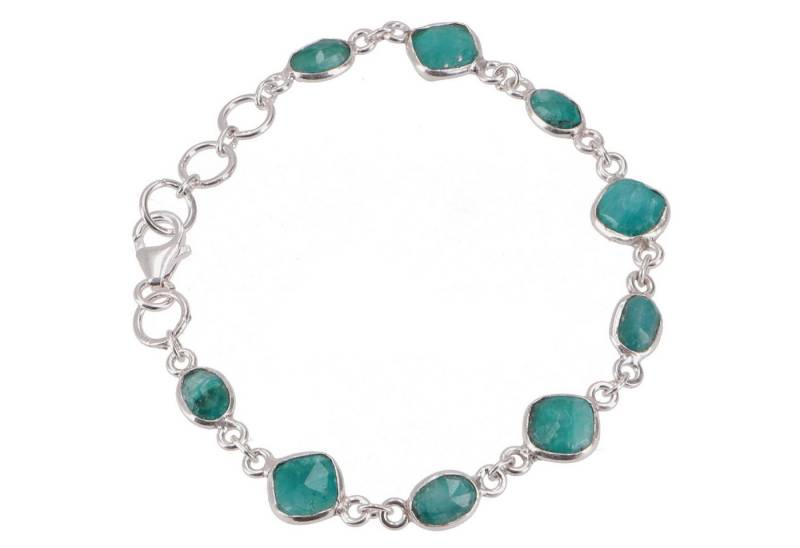 Guru-Shop Armreif Indisches Boho Silber Armband, Edelsteinarmband.. von Guru-Shop