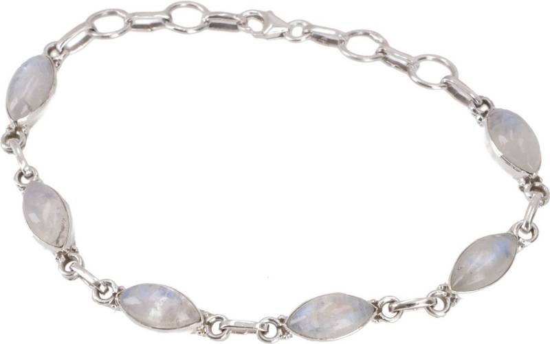 Guru-Shop Armreif Indisches Boho Silber Armband - Mondstein von Guru-Shop