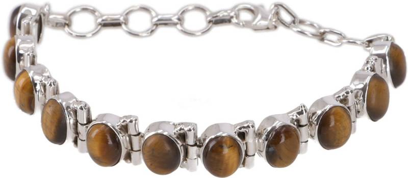 Guru-Shop Armreif Indisches Boho Silber Armband - Tigerauge von Guru-Shop