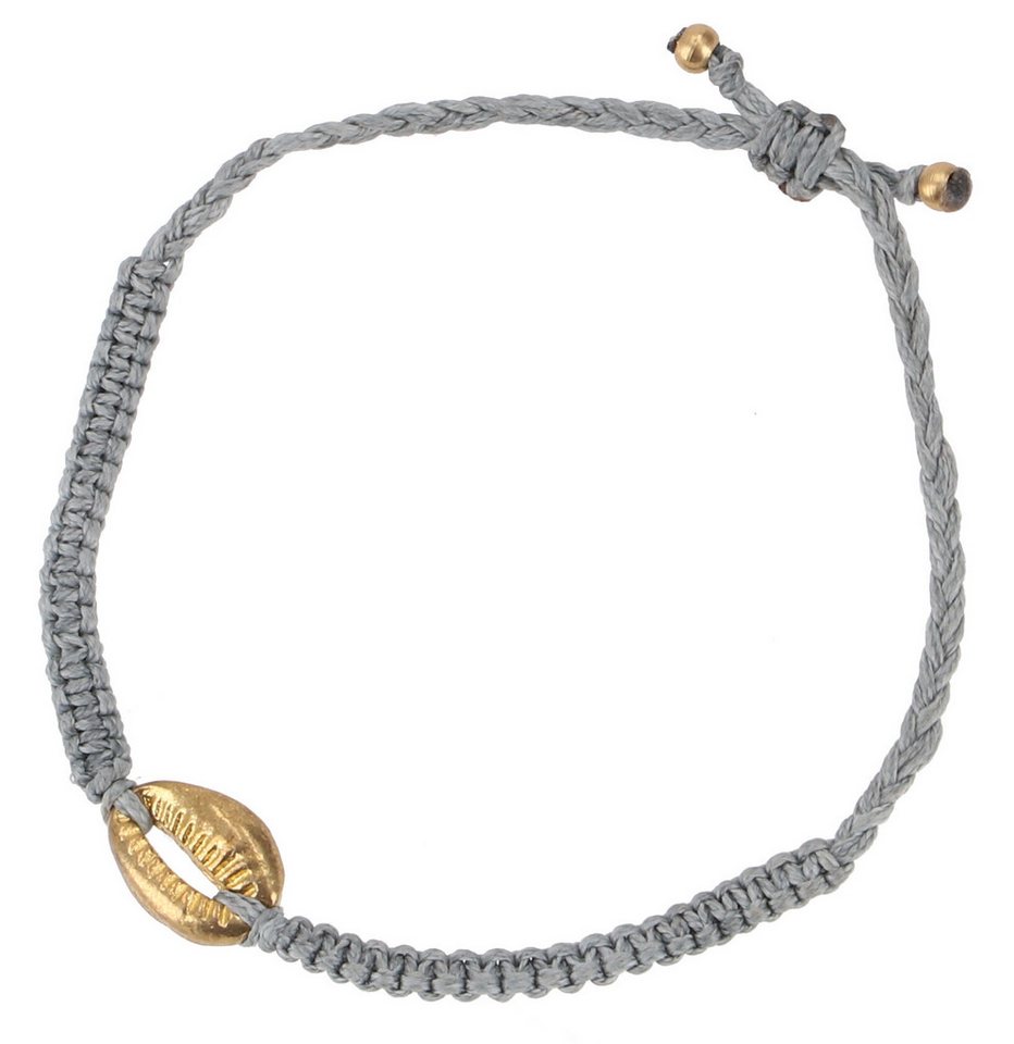 Guru-Shop Armreif Perlenarmband, Makramee Armband Kauri Muschel -.. von Guru-Shop