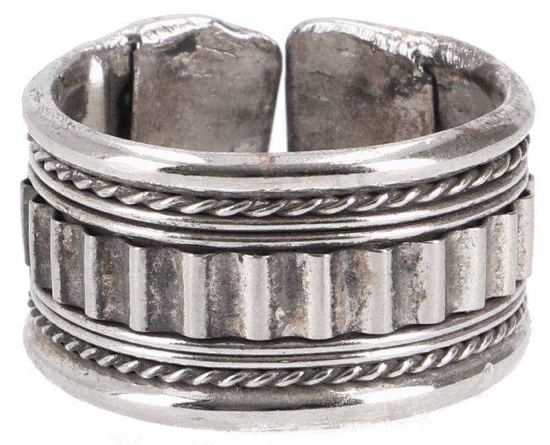Guru-Shop Fingerring Breiter Ring aus Indien, Boho Meander Schmuck,.. von Guru-Shop