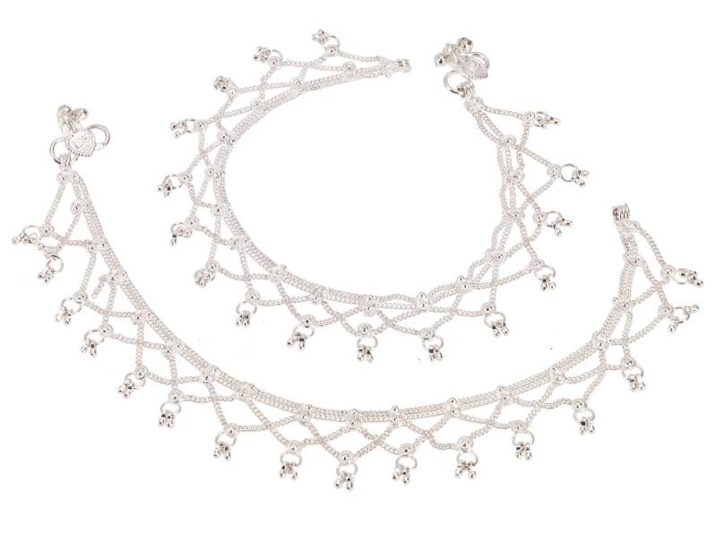 Guru-Shop Fußkette 1 Paar Indische Bollywood Fußkettchen,.. von Guru-Shop