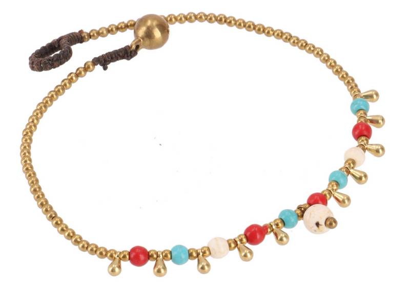 Guru-Shop Fußkette Fußkette Makramee mit Glöckchen, Boho.. von Guru-Shop