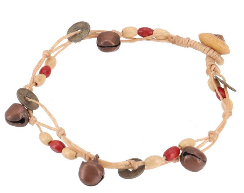 Guru-Shop Fußkette Fußkette Makramee mit Glöckchen, Boho.. von Guru-Shop
