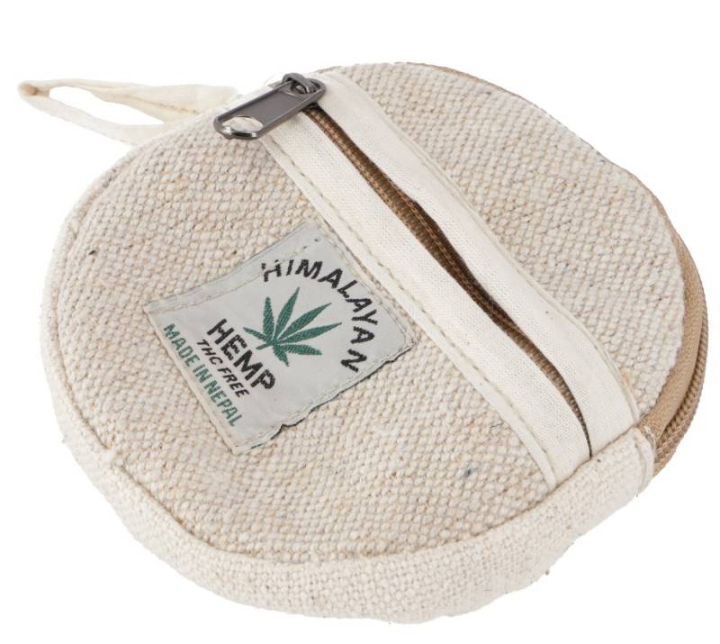 Guru-Shop Geldbörse Rundes Ethno Hanf Portemonnaie, Mäppchen von Guru-Shop