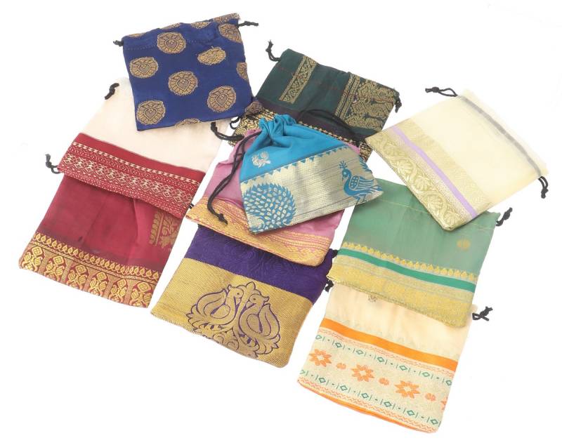 Guru-Shop Geldbörse Stoffbeutel 10 er Set, Bastelset Beutelchen,.. von Guru-Shop