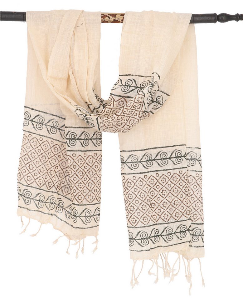 Guru-Shop Halstuch Handgewebtes Baumwolltuch mit Tribalmuster,.. von Guru-Shop