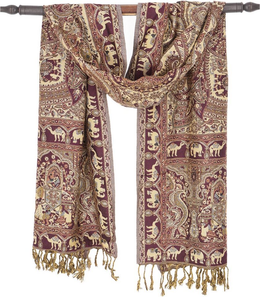 Guru-Shop Halstuch Indischer Pashmina Schal, Schultertuch, Boho.. von Guru-Shop