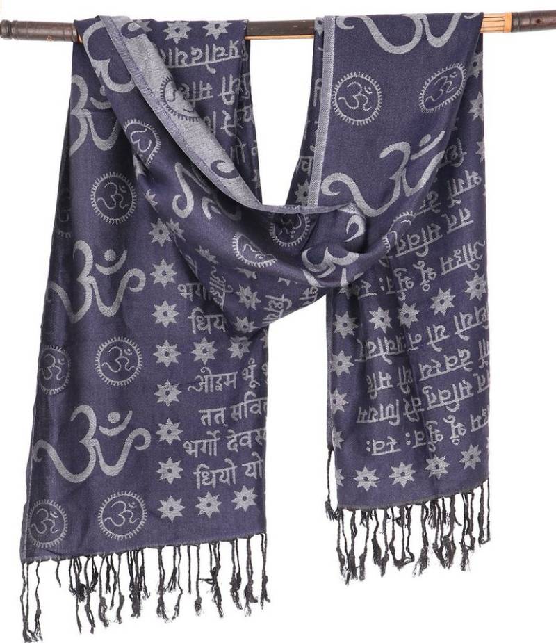 Guru-Shop Halstuch Viskose Schal Stola mit OM Muster -.. von Guru-Shop