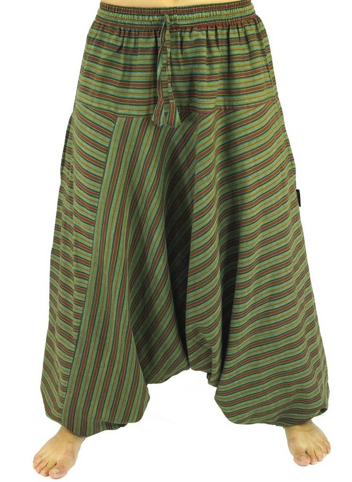 Guru-Shop Relaxhose Haremshose, Pluderhose, Pumphose, Aladinhose.. Ethno Style, alternative Bekleidung von Guru-Shop