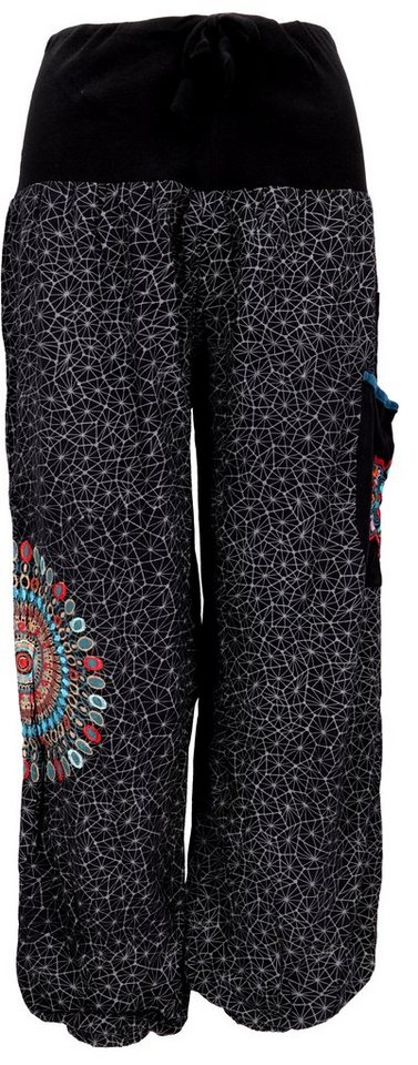 Guru-Shop Relaxhose Weite Pluderhose mit breitem Bund und.. Ethno Style, alternative Bekleidung von Guru-Shop