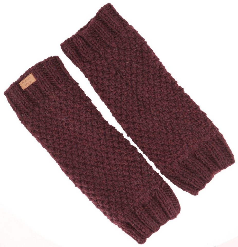 Guru-Shop Haussocken Wollstulpen mit Perlmuster, Strickstulpen aus.. von Guru-Shop