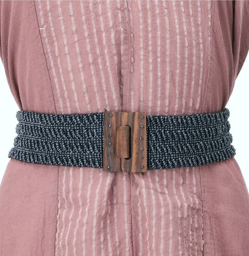 Guru-Shop Hüftgürtel Taillengürtel, elastischer Gürtel mit Perlen,.. von Guru-Shop