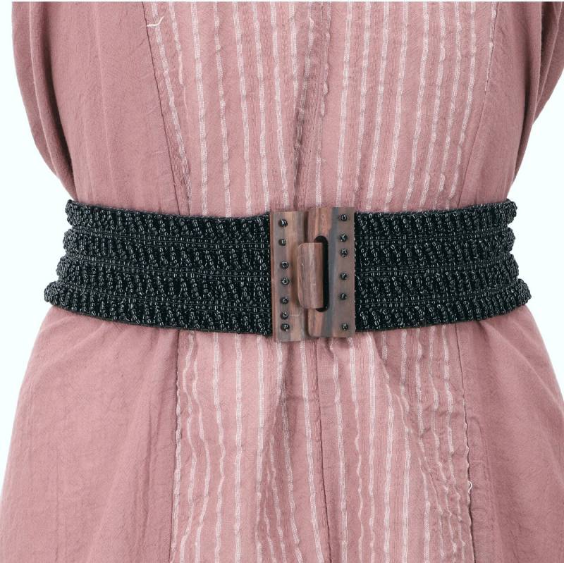 Guru-Shop Hüftgürtel Taillengürtel, elastischer Gürtel mit Perlen,.. von Guru-Shop