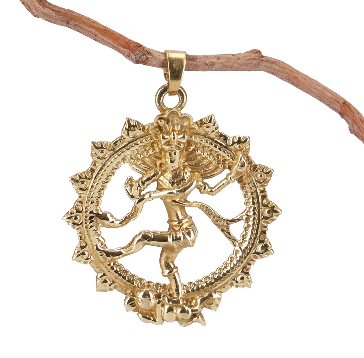 Guru-Shop Kettenanhänger Amulett mit Kette `tanzender Shiva im.. von Guru-Shop