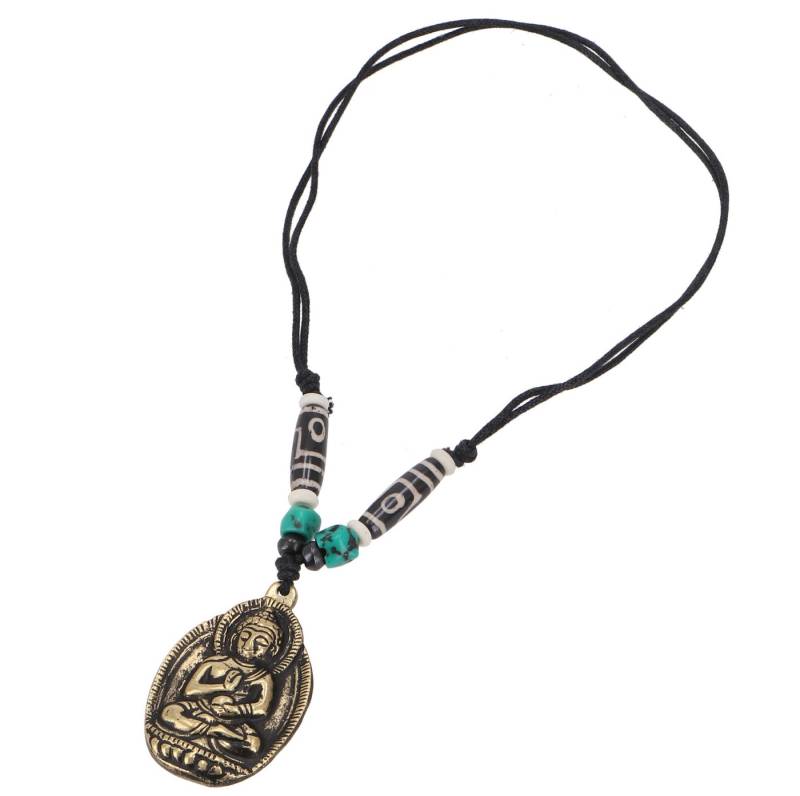 Guru-Shop Kettenanhänger Handgefertigte Buddha Perlen Amulett Kette,.. von Guru-Shop