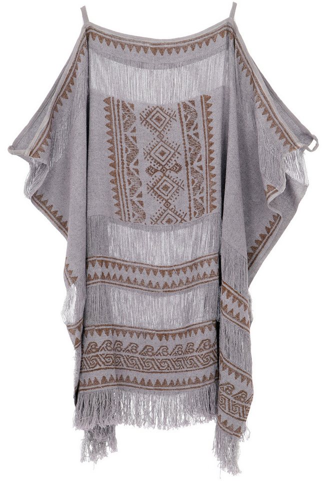 Guru-Shop Langjacke Boho Poncho, leichtes oversize Boho Cape -.. von Guru-Shop