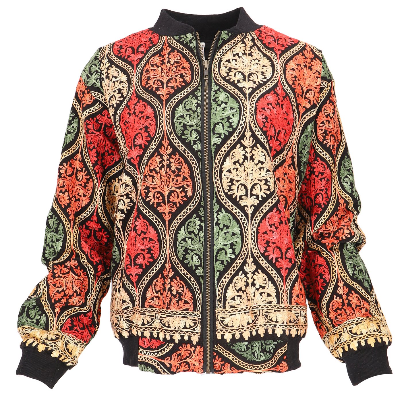 Guru-Shop Langjacke Boho Style Bomberjacke, bestickte Jacke -.. von Guru-Shop