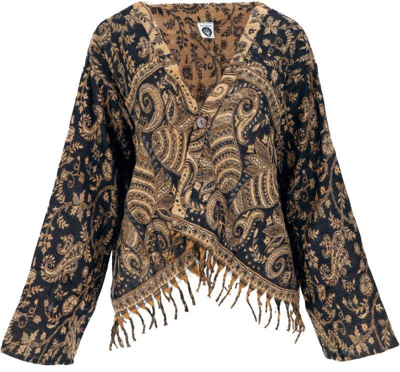 Guru-Shop Langjacke Bolero Jacke, legeres Boho Jäckchen -.. alternative Bekleidung Guru-Shop Langjacke Bolero Jacke, legeres Boho Jäckchen -.. alternative Bekleidung von Guru-Shop