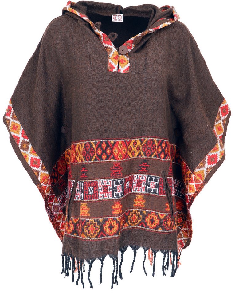 Guru-Shop Langjacke Cape, Ethno Poncho, Boho mexican Style Poncho -.. alternative Bekleidung Guru-Shop Langjacke Cape, Ethno Poncho, Boho mexican Style Poncho -.. alternative Bekleidung von Guru-Shop