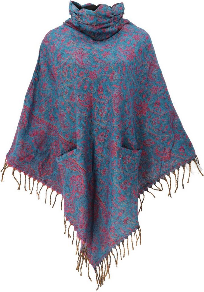 Guru-Shop Langjacke Poncho Hippie chic, langer Paisley Poncho mit.. von Guru-Shop