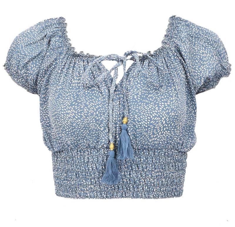 Guru-Shop Longbluse Blusentop Boho chic, seidige Hippie Bluse -.. alternative Bekleidung von Guru-Shop